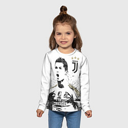 Лонгслив детский Криштиану Роналду - ФК Ювентус, цвет: 3D-принт — фото 2
