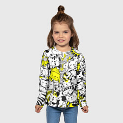 Лонгслив детский Котики, цвет: 3D-принт — фото 2