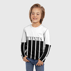 Лонгслив детский Juventus Tee Black and White 202122, цвет: 3D-принт — фото 2