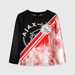 Лонгслив детский FC AJAX AMSTERDAM ФК АЯКС, цвет: 3D-принт