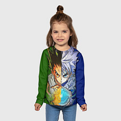 Лонгслив детский Киллуа золдик и Гон хантер, цвет: 3D-принт — фото 2
