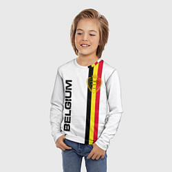 Лонгслив детский СБОРНАЯ БЕЛЬГИИ, цвет: 3D-принт — фото 2