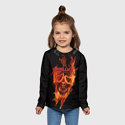 Лонгслив детский Metallica Flame, цвет: 3D-принт — фото 2