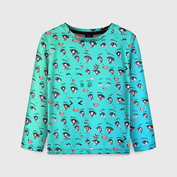 Лонгслив детский Аниме эмоции, цвет: 3D-принт