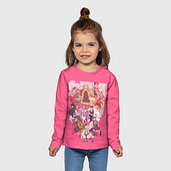 Лонгслив детский Slayers on pink, цвет: 3D-принт — фото 2