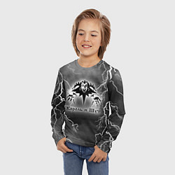 Лонгслив детский КОРОЛЬ И ШУТ МОЛНИЯ, цвет: 3D-принт — фото 2