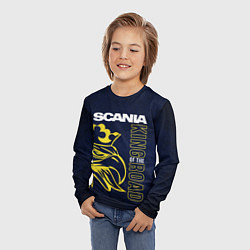 Лонгслив детский Scania king of the road, цвет: 3D-принт — фото 2
