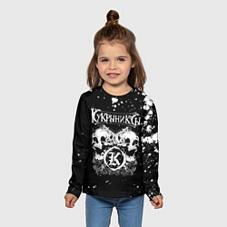 Лонгслив детский Кукрыниксы черепа, цвет: 3D-принт — фото 2