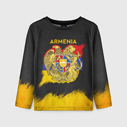 Лонгслив детский Yellow and Black Armenia, цвет: 3D-принт