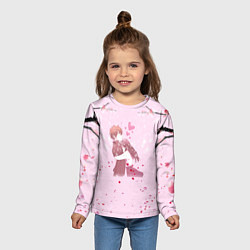 Лонгслив детский Аниме Объятия Любовь Пара, цвет: 3D-принт — фото 2