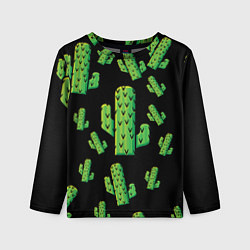 Лонгслив детский Cactus Time - Веселые кактусы, цвет: 3D-принт