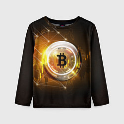 Детский лонгслив КРИПТОВАЛЮТА БИТКОИН