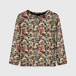 Лонгслив детский Кровавые Черепа, цвет: 3D-принт