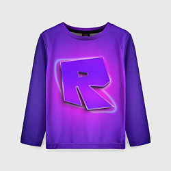 Лонгслив детский ROBLOX NEON LOGO РОБЛОКС, цвет: 3D-принт