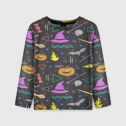 Лонгслив детский Уютный Halloween, цвет: 3D-принт