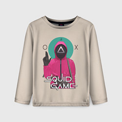 Детский лонгслив Squid game - Игра в кальмара треугольник