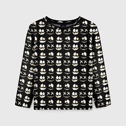 Лонгслив детский Прикольные смайлы Хэллоуин 2 Halloween 2, цвет: 3D-принт