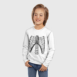 Лонгслив детский Ребра скелета, цвет: 3D-принт — фото 2