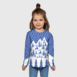 Лонгслив детский Горные Олени, цвет: 3D-принт — фото 2