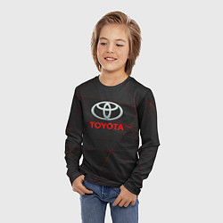 Лонгслив детский Toyota Тонкие линии неона, цвет: 3D-принт — фото 2