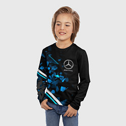 Лонгслив детский Mercedes AMG Осколки стекла, цвет: 3D-принт — фото 2