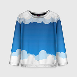 Лонгслив детский Полёт в облаках, цвет: 3D-принт