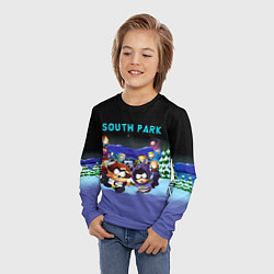 Лонгслив детский Енот и его команда - противостояние Южный Парк, цвет: 3D-принт — фото 2