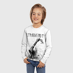 Лонгслив детский Страха нет, топор, цвет: 3D-принт — фото 2