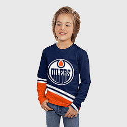 Лонгслив детский Edmonton Oilers Эдмонтон Ойлерз, цвет: 3D-принт — фото 2