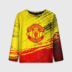Лонгслив детский Manchester United Футбольный клуб, цвет: 3D-принт