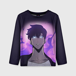 Лонгслив детский Поднятие уровня в одиночку Соло левелинг, цвет: 3D-принт