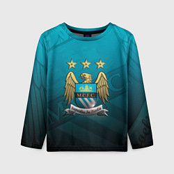 Лонгслив детский Manchester City Teal Themme, цвет: 3D-принт