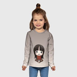 Лонгслив детский Грустная девочка хнычет, цвет: 3D-принт — фото 2