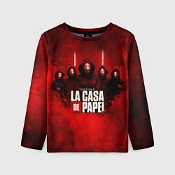 Лонгслив детский БУМАЖНЫЙ ДОМ - LA CASA DE PAPEL - BELLA CIAO, цвет: 3D-принт