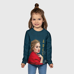 Лонгслив детский Portrait Adele, цвет: 3D-принт — фото 2
