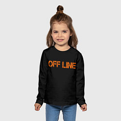 Лонгслив детский Офлайнoffline, цвет: 3D-принт — фото 2