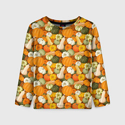 Лонгслив детский Тыквы Pumpkin, цвет: 3D-принт