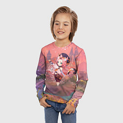 Лонгслив детский Диона Diona в примогеме, Геншин импакт Genshin Imp, цвет: 3D-принт — фото 2