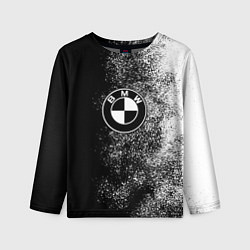 Лонгслив детский BMW ЧБ Логотип, цвет: 3D-принт