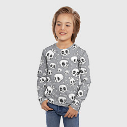 Лонгслив детский Skulls & bones, цвет: 3D-принт — фото 2