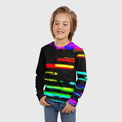 Лонгслив детский Color fashion glitch, цвет: 3D-принт — фото 2