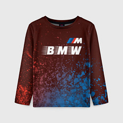 Лонгслив детский БМВ BMW - Краски, цвет: 3D-принт