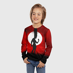 Лонгслив детский Hunter x Hunter Гон волосы в небо, цвет: 3D-принт — фото 2