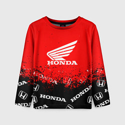 Лонгслив детский Honda sport брызги, цвет: 3D-принт