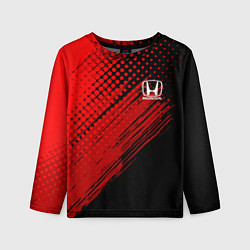 Детский лонгслив Honda - Red texture