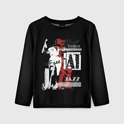 Лонгслив детский JAZZ девушка, цвет: 3D-принт