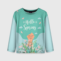 Лонгслив детский Hello spring, цвет: 3D-принт