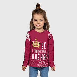 Лонгслив детский Её величество ПрекраснаяАлёна, цвет: 3D-принт — фото 2
