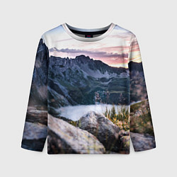Лонгслив детский Горы на закате, цвет: 3D-принт