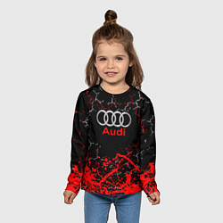 Лонгслив детский AUDI АУДИ брызги, цвет: 3D-принт — фото 2